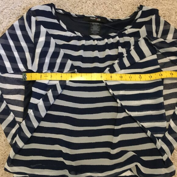 Happy Sailor Striped Nightingale Sleeve Shirt - Picture 10 of 12